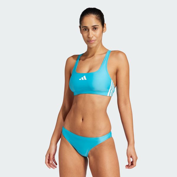Bikini 3-Stripes V-Back. Białe stroje kąpielowe damskie Adidas, l, bez wzorów. Za 199.00 zł.
