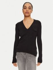 Liu Jo Sweter WF4431 MA49P Czarny Regular Fit. Czarne swetry nierozpinane damskie Liu Jo, l, bez wzorów, z syntetyku, bez kołnierzyka, bez ramiączek. Za 319.99 zł.
