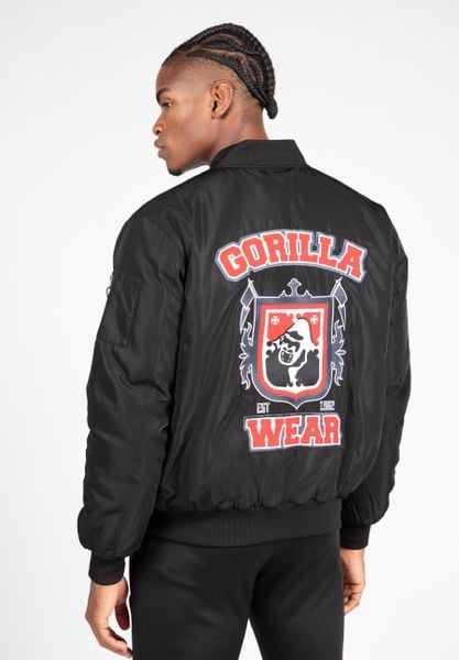 Covington Kurtka typu bomber - Czarny. Czarne kurtki męskie GORILLA WEAR, s, bez wzorów, z materiału, bez kaptura. Za 602.00 zł.