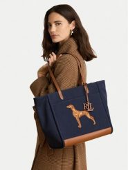 LAUREN RALPH LAUREN Torebka 431P18735002 Granatowy. Niebieskie shopperki damskie Lauren Ralph Lauren, bez wzorów, z materiału, bez dodatków. Za 1,499.00 zł.
