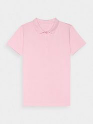 4F Koszulka polo slim damska - różowa XXL. Czerwone bluzki damskie 4F, xs, bez wzorów, z bawełny, klasyczne, bez kołnierzyka, bez ramiączek. Za 89.99 zł.