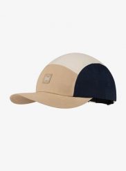 Czapka z daszkiem Buff 5 Panel Venture Cap - allvin sand. Brązowe czapki damskie Buff, bez wzorów, z bawełny, klasyczne. Za 137.49 zł.