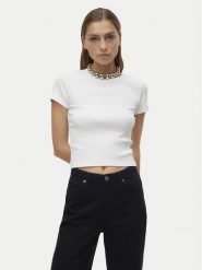 Vero Moda T-Shirt Chloe 10306894 Biały Tight Fit. Białe t-shirty damskie Vero Moda, l, bez wzorów, z bawełny, bez kołnierzyka, bez ramiączek. Za 69.99 zł.
