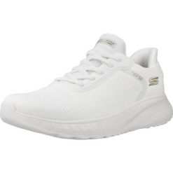 Buty SKECHERS BOBS SQUAD CHAOS Biały. Białe obuwie sportowe damskie Skechers, bez wzorów, bez zapięcia, trekkingowe, Skechers Sport. Za 314.99 zł.