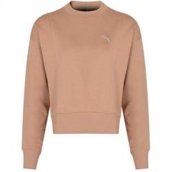 Bluza sportowa damska Puma 67310989. Brązowe bluzy damskie Puma, xs, bez wzorów, z bawełny, sportowe, bez ramiączek, bez kaptura. Za 194.00 zł.