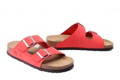 DR. BRINKMANN 700696-04 rot, klapki damskie. Czerwone klapki damskie Dr. Brinkmann, bez wzorów, ze skóry, bez obcasa, bez zapięcia. Za 212.41 zł.