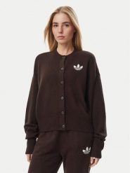 Adidas Kardigan Essentials IA4455 Brązowy ciemny Loose Fit. Brązowe kardigany damskie Adidas, s, bez wzorów, z syntetyku, bez kołnierzyka. Za 298.99 zł.