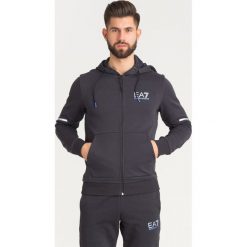BLUZA EA7 Emporio Armani. Czarne bluzy męskie EA7 Emporio Armani, l, z aplikacjami, z kapturem. Za 317.40 zł.