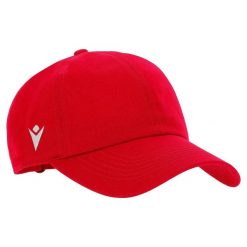 Czerwona czapka baseballowa Macron Dart (x5). Czerwone czapki damskie Macron, bez wzorów, z materiału, eleganckie. Za 307.50 zł.