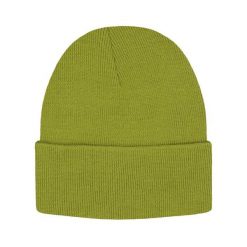 Jednokolorowa Czapka Zimowa Typu Beanie – Zimowa - Limonka. Zielone czapki męskie His Story, na jesień, bez wzorów. Za 40.00 zł.