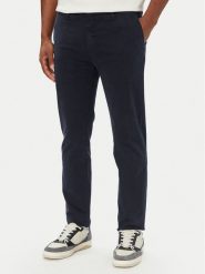 Guess Jeans Chinosy M4YB33 WGB5A Granatowy Slim Fit. Niebieskie eleganckie spodnie męskie Guess Jeans, z aplikacjami, z bawełny. Za 389.99 zł.