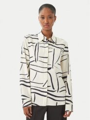 Tommy Hilfiger Koszula WW0WW49611 Beżowy jasny Regular Fit. Brązowe koszule damskie Tommy Hilfiger, bez wzorów, z wiskozy, bez kołnierzyka, bez ramiączek. Za 409.99 zł.