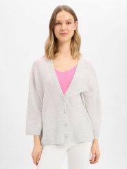 American vintage Damski kardigan z wełną - Damsville Kobiety Sztuczne włókno szary marmurkowy, XS/S. Szare kardigany damskie American Vintage, s, bez wzorów, z wełny, eleganckie, bez kołnierzyka. Za 629.95 zł.