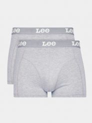 LEE 2-PACK TRUNK DWUPAK MĘSKIE BOKSERKI MAJTKI LOGO GREY LP03CKMP 112330509. Szare bokserki męskie Lee, bez wzorów. Za 79.99 zł.