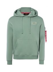 Alpha Industries sweter z kapturem Mężczyźni Bawełna zielony, XL. Zielone swetry męskie Alpha Industries, m, bez wzorów, z bawełny, eleganckie, bez kołnierzyka, bez ramiączek. Za 279.95 zł.