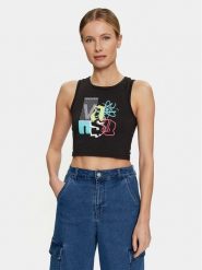 Vans Top Special Character Fitted Tank VN000GZW Czarny Slim Fit. Czarne topy damskie Vans, s, bez wzorów, z bawełny, bez kołnierzyka, bez ramiączek. Za 169.99 zł.