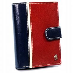 Portfel męski czerwono-granatowy Rovicky 326L-RBA-D NAVY-RED. Czerwone portfele męskie ROVICKY, bez wzorów, ze skóry. Za 84.00 zł.