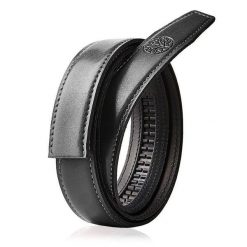 Wymienny pasek bez klamry AUTOMATIC Czarny 115. Czarne paski męskie Betlewski, ze skóry. Za 69.99 zł.