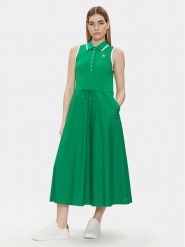 Tommy Hilfiger Sukienka letnia WW0WW41272 Zielony Regular Fit. Zielone sukienki damskie Tommy Hilfiger, na lato, s, bez wzorów, z bawełny, bez kołnierzyka, bez ramiączek. Za 349.99 zł.