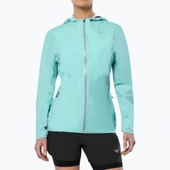 Kurtka do biegania damska Mizuno Waterproof 20K ER. Niebieskie kurtki sportowe damskie Mizuno, m, bez wzorów, z materiału, bez ramiączek, bez kaptura, do biegania. Za 409.99 zł.