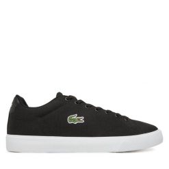 Tenisówki Lacoste. Czarne trampki i tenisówki damskie Lacoste, bez wzorów, bez zapięcia. Za 249.99 zł.