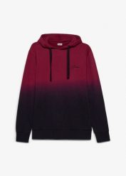 Bluza z kapturem z czystej bawełny organicznej. Czerwone bluzy męskie bonprix, m, bez wzorów, z bawełny, bez ramiączek, z kapturem. Za 129.99 zł.