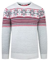 Jasny, Świąteczy Sweter z Norweskim Wzorem - Brave Soul. Czerwone swetry męskie Brave Soul, m, bez wzorów, wizytowe, bez kołnierzyka, bez ramiączek. Za 135.00 zł.