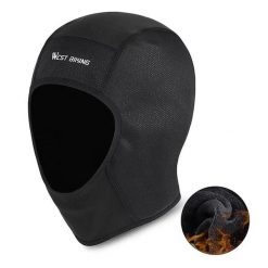 Czapka Skull Polarowa Wiatroszczelna Termiczna Szalik. Czarne czapki damskie WEST BIKING, na zimę, bez wzorów, z materiału, sportowe. Za 55.60 zł.