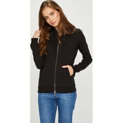 Armani Exchange - Bluza. Czarne bluzy damskie Armani Exchange, l, bez wzorów, z bawełny, bez ramiączek, z kapturem. W wyprzedaży za 359.90 zł.