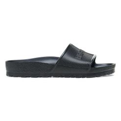 Birkenstock Barbados EVA Black Klapki Unisex. Czarne klapki męskie Birkenstock, bez wzorów, z materiału, bez zapięcia. Za 199.99 zł.