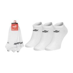 PUMA Skarpety Stopki 3-Pack 94710906. Białe skarpetki damskie Puma, bez wzorów. Za 36.99 zł.