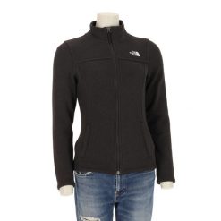 Second life - Kurtka polarowa TNF Black dla kobiet - Jak nowy. Czarne kurtki sportowe damskie The North Face, s, bez wzorów, z materiału, bez ramiączek, bez kaptura, trekkingowe. Za 169.16 zł.