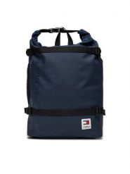 Tommy Jeans Plecak Tjm Daily + Rolltop Backpack AM0AM12120 Granatowy. Niebieskie plecaki męskie Tommy Jeans, bez wzorów, z jeansu. Za 289.99 zł.