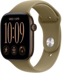Smartwatch Apple Watch 12 GPS 42mm Dark Bronze Alu Sport Band M/L Oliwkowy (MJEG4ET/A). Brązowe zegarki smartwatch Apple, bez wzorów. Za 2,160.02 zł.
