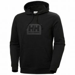 Bluza dresowa męska Helly Hansen Box Hoodie. Czarne bluzy męskie Helly Hansen, m, bez wzorów, z dresówki, casualowe, bez ramiączek, bez kaptura. W wyprzedaży za 303.15 zł.