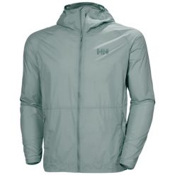 Kurtka wodoodporna Helly Hansen Roam Wind. Zielone kurtki męskie Helly Hansen, na lato, l, z aplikacjami, z materiału, klasyczne, bez kaptura. Za 421.00 zł.