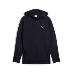 Kurtka z kapturem Puma Evostripe Dk. Niebieskie kurtki sportowe męskie Puma, l, bez wzorów, z materiału, z kapturem, do biegania. Za 280.20 zł.