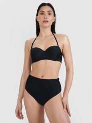 4F Góra od bikini damska - czarna XS. Czarne bikini 4F, uniwersalny, bez wzorów, z elastanu. W wyprzedaży za 39.99 zł.