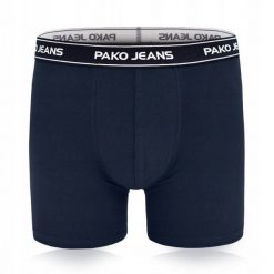 Bawełniane, Klasyczne Bokserki Męskie - Pako Jeans - Granatowe. Niebieskie bokserki męskie Pako Jeans, bez wzorów, z bawełny. Za 33.00 zł.