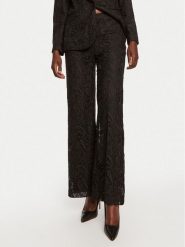 TWINSET Spodnie materiałowe 242TP2466 Czarny Wide Leg. Czarne spodnie materiałowe damskie Twinset, bez wzorów, z materiału. Za 579.99 zł.