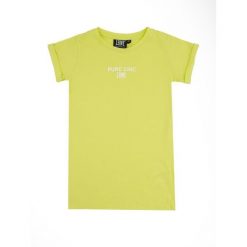 Koszulka z bawełna na co dzień na siłownię. Zielone bluzki damskie LEONE 1947 APPAREL, bez wzorów, z bawełny, sportowe, bez kołnierzyka, bez ramiączek. W wyprzedaży za 69.47 zł.