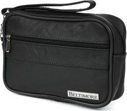 Beltimore Saszetka męska skórzana do ręki na dokumenty Beltimore G18. Saszetki i nerki męskie Beltimore, bez wzorów. Za 98.99 zł.