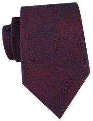 Intensywnie Bordowy Krawat w Delikatny Wzór - Chattier. Czerwone krawaty i muchy Chattier, bez wzorów, z tkaniny, eleganckie. Za 55.00 zł.
