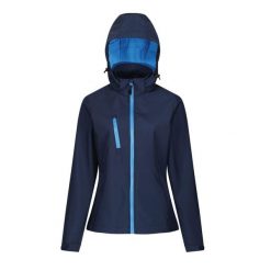 Kurtka Softshellowa Damska Membrana Trójwarstwowa Venturer. Niebieskie kurtki sportowe damskie Regatta, m, bez wzorów, bez ramiączek, bez kaptura, trekkingowe. Za 241.99 zł.
