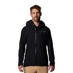 Kurtka softshell męska Columbia Northwest Explorer 3L Shell. Czarne kurtki męskie Columbia, l, bez wzorów, z softshellu, sportowe, bez kaptura. Za 829.99 zł.