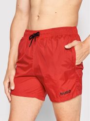 Hugo Szorty kąpielowe Haiti 50469312 Czerwony Regular Fit. Czerwone kąpielówki męskie Hugo, bez wzorów, z syntetyku. Za 259.99 zł.