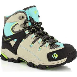 Buty turystyczne "Climb" w kolorze turkusowo-beżowym. Brązowe obuwie trekkingowe damskie Kimberfeel, bez zapięcia. W wyprzedaży za 189.95 zł.