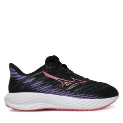 Buty do biegania Mizuno. Czarne obuwie sportowe damskie Mizuno, bez wzorów, bez zapięcia, do biegania. Za 199.99 zł.