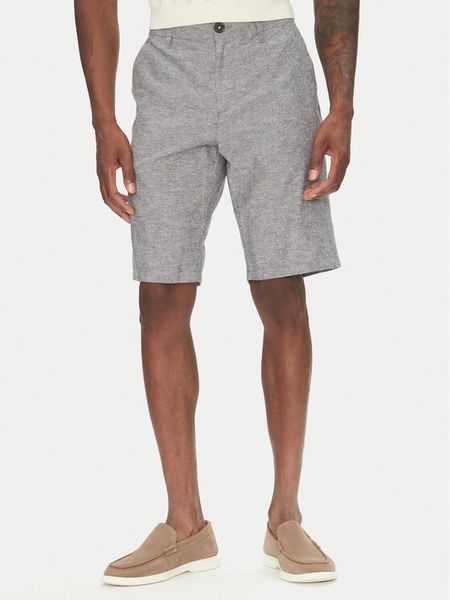 Tom Tailor Szorty materiałowe 1044712 Szary Slim Fit. Szare szorty męskie Tom Tailor, bez wzorów, z bawełny. Za 209.99 zł.