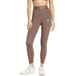 Legginsy damskie adidas Techfit 7/8. Brązowe legginsy damskie Adidas, bez wzorów, z elastanu. Za 157.99 zł.